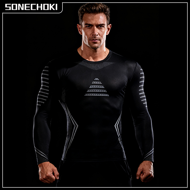 Running Gear Winter - Kompression Läuft Shirt Männer Quick Dry