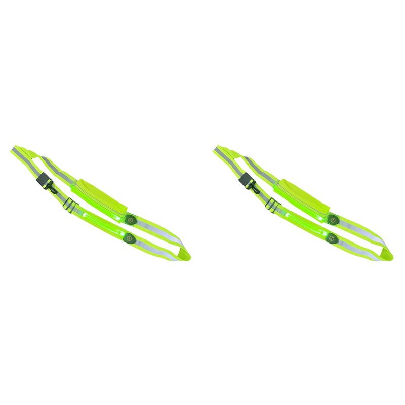 Running Visibility Gear - BTLIFE-2X LED-Reflektorgürtel mit Handyhalterung, Hochsichtbare Reflektierende