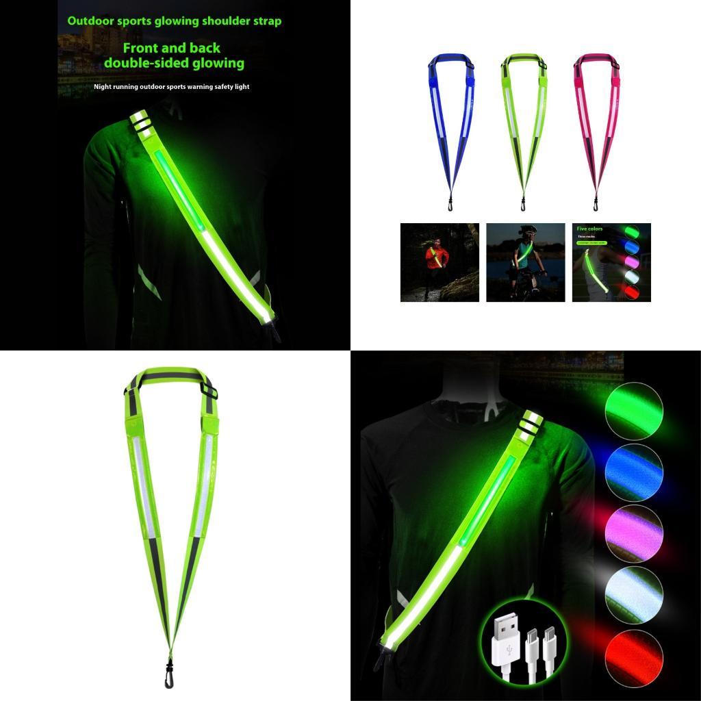 Running Visibility Gear - R6FE -Radfahren reflektierender Riemen 5 Lichtfarbe