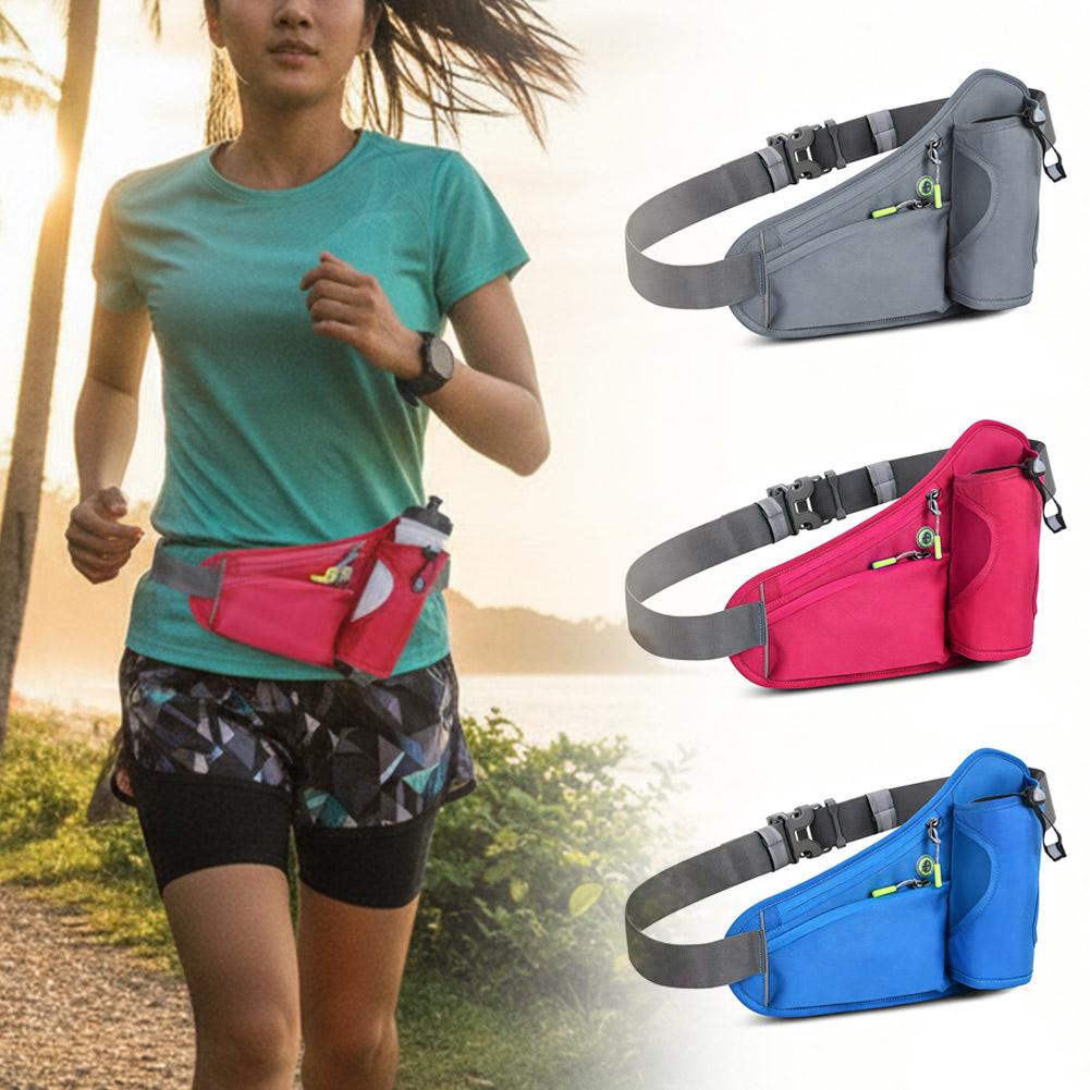 Running Belt Waist - Wasserdichte Oxford-Laufgürteltasche mit Wasserflaschenhalter, Verstellbare Sporttasche,